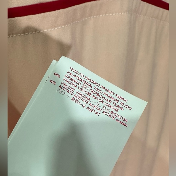 NWT Marni Pale Peach Crew Neck Blouse High Low Hem Cut Out Cuff IT 38 (US 2) - Picture 16 of 16